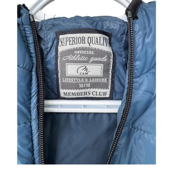 Members Only Lifestyle & Line blue hooded sleeveless puffer vest jacket size M - Picture 4 of 4